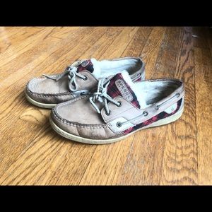 Sperry Top Sider Plaid Wool Boat Shoes